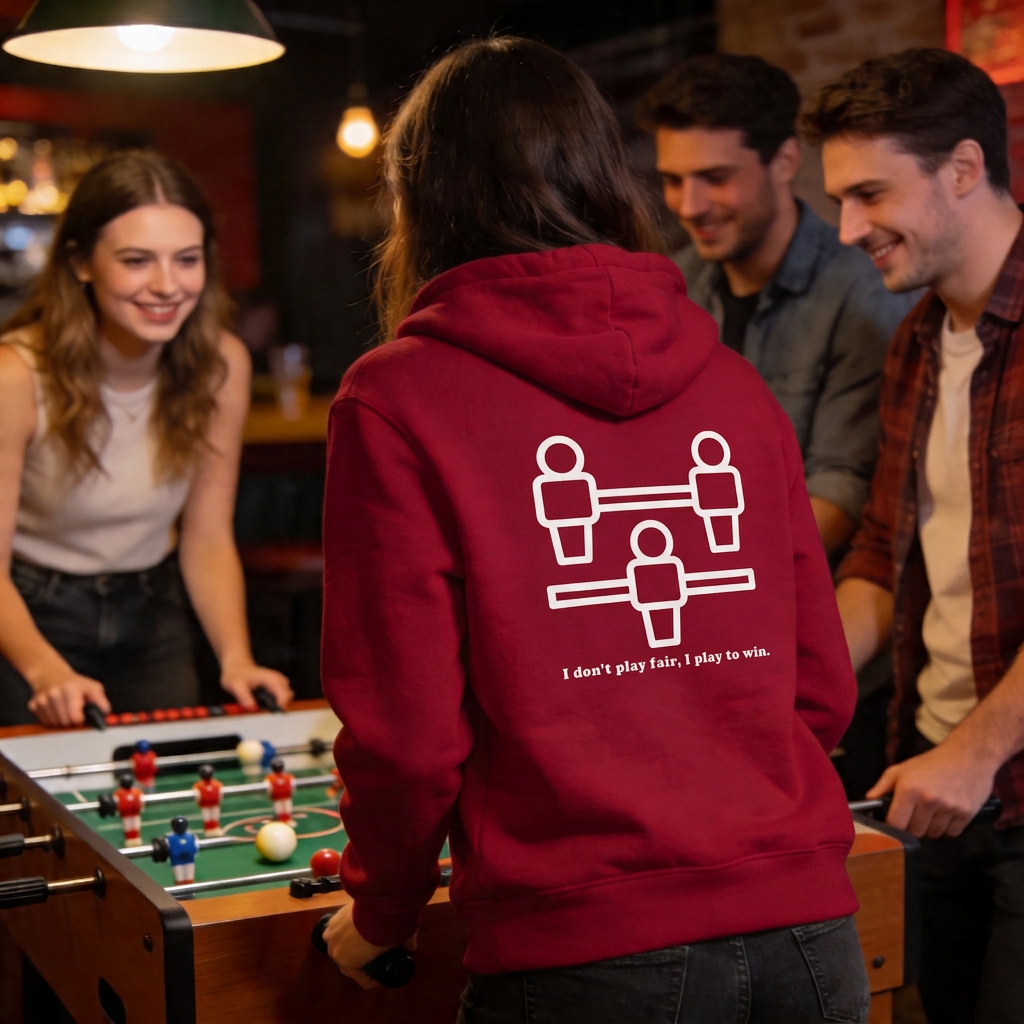I don´t play fair, unisex Kapuzenpullover aus Bio-Baumwollgemisch