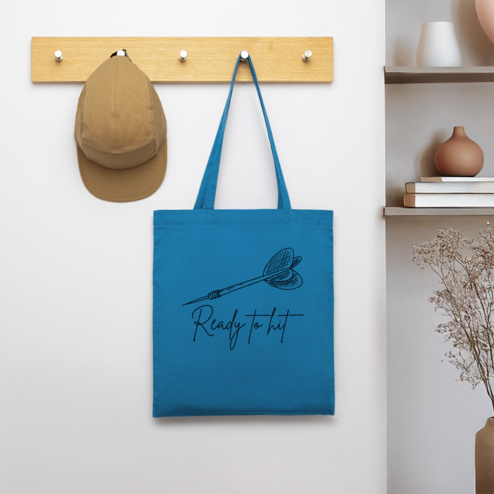 Dart Ready, Stoffbeutel aus Bio-Baumwolle - royal blue
