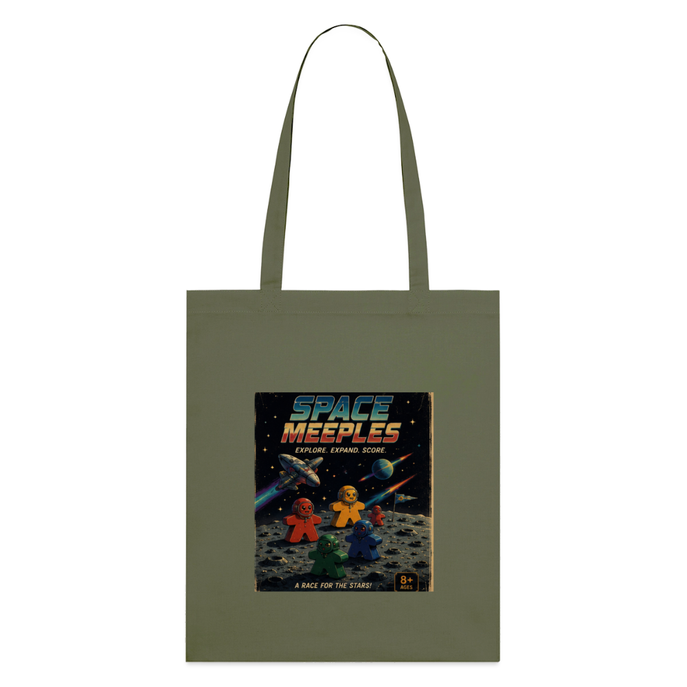 Space Meeples, Stoffbeutel aus Bio-Baumwolle - Khaki