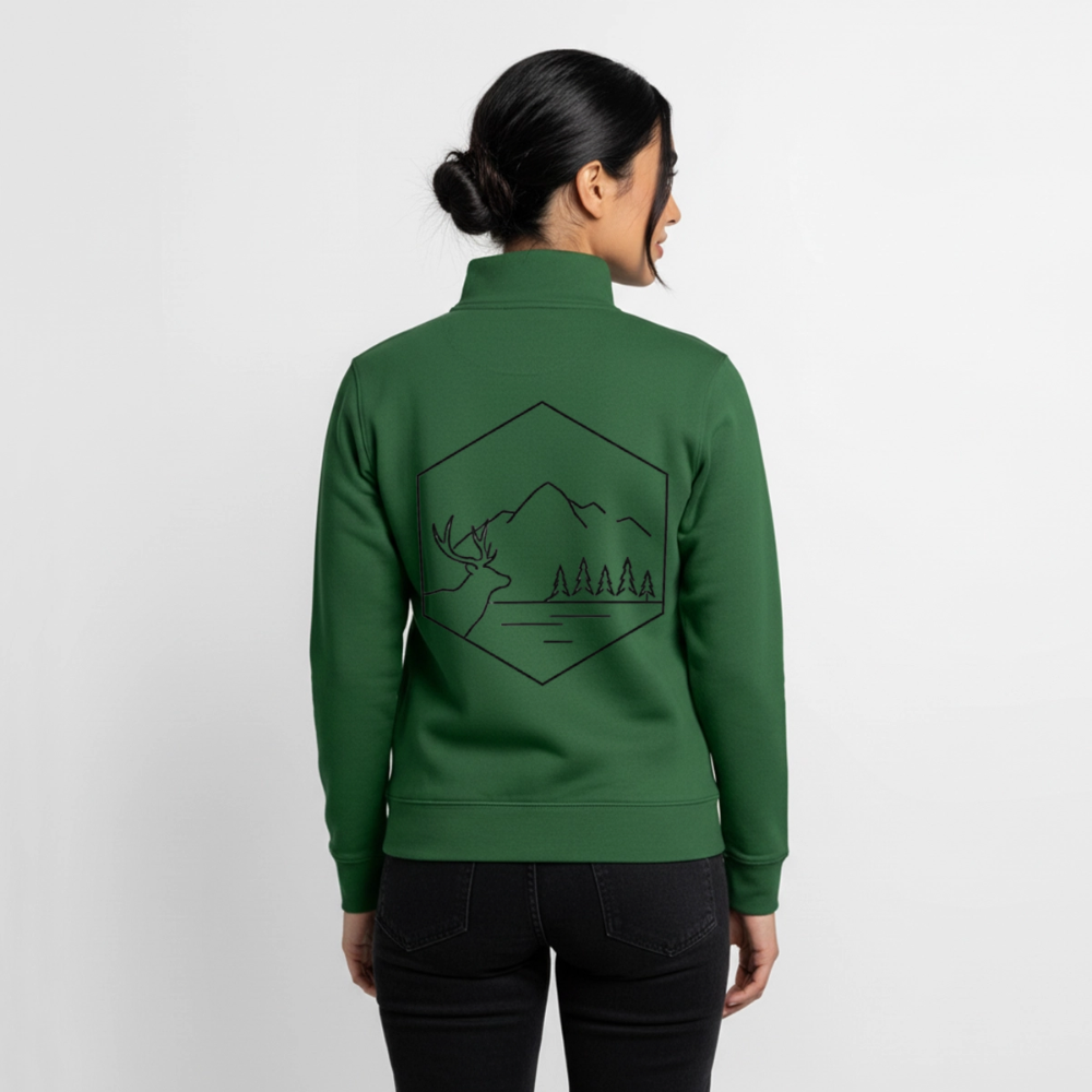 Find Your Balance, unisex Sweatshirt-Jacke aus Bio-Baumwollgemisch - bottle green