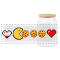 Pixel Cookies | Retro Gaming -  Keksdose - Weiß