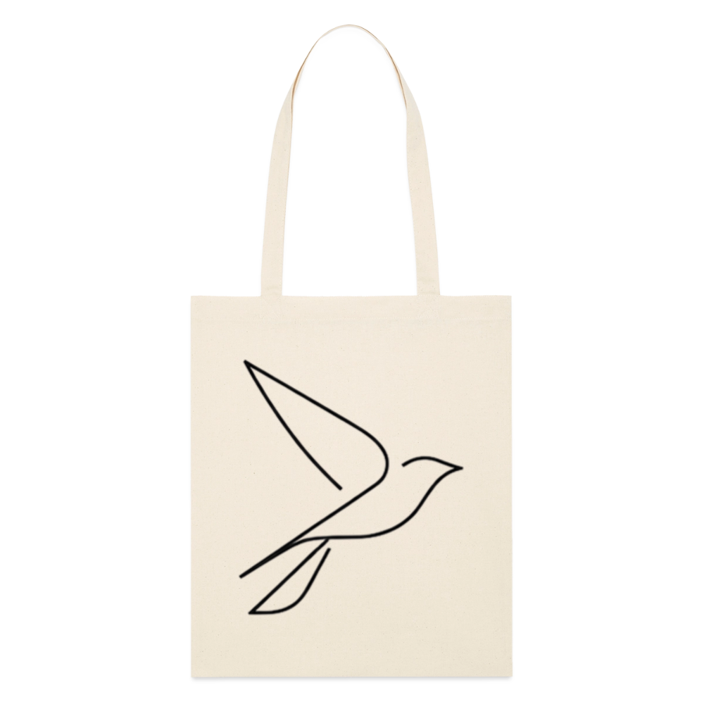 Take Flight, Stoffbeutel aus Bio-Baumwolle - soft Ecru