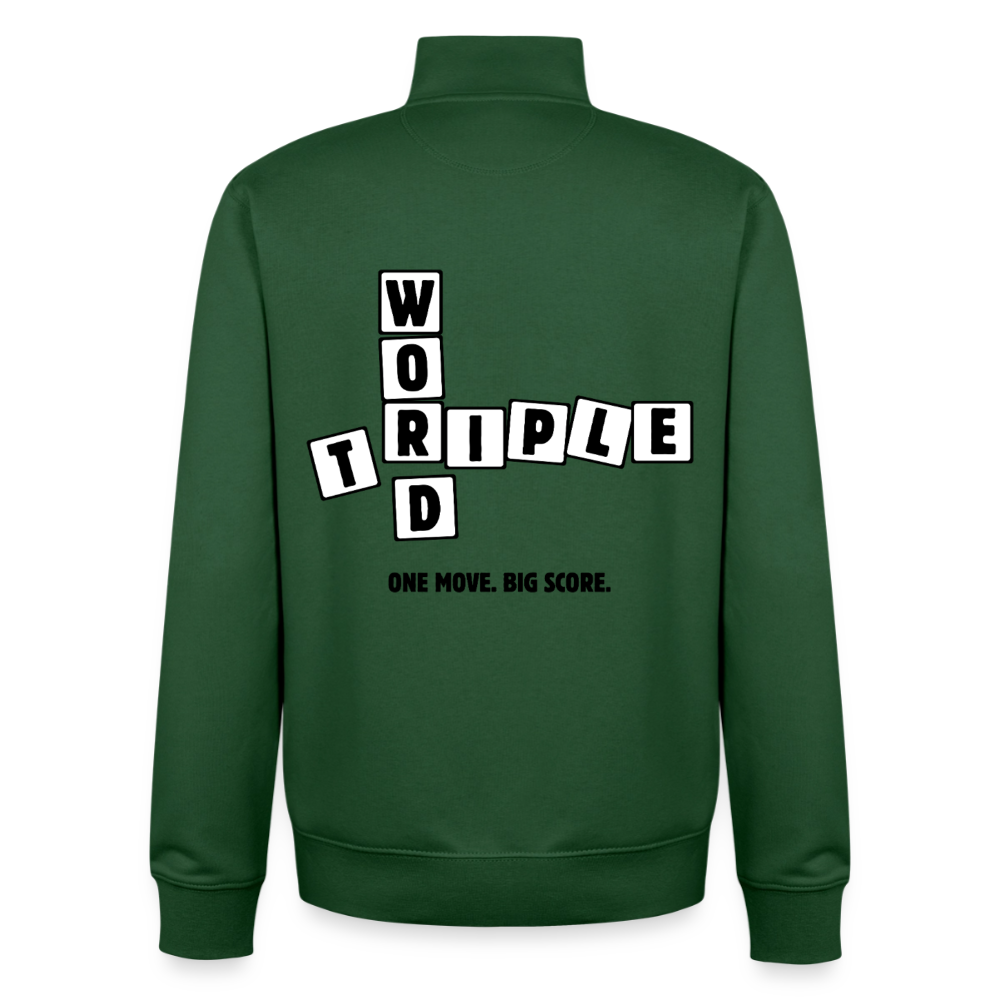 Every Letter Counts, unisex Sweatshirt-Jacke aus Bio-Baumwollgemisch - bottle green