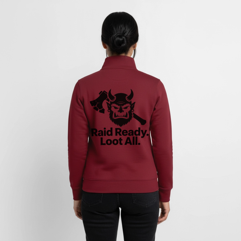 Loot Goblin Mode, unisex Sweatshirt-Jacke aus Bio-Baumwollgemisch - burgundy