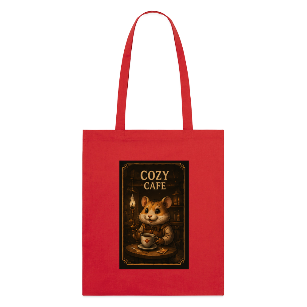 Cozy Café, Stoffbeutel aus Bio-Baumwolle - Rot