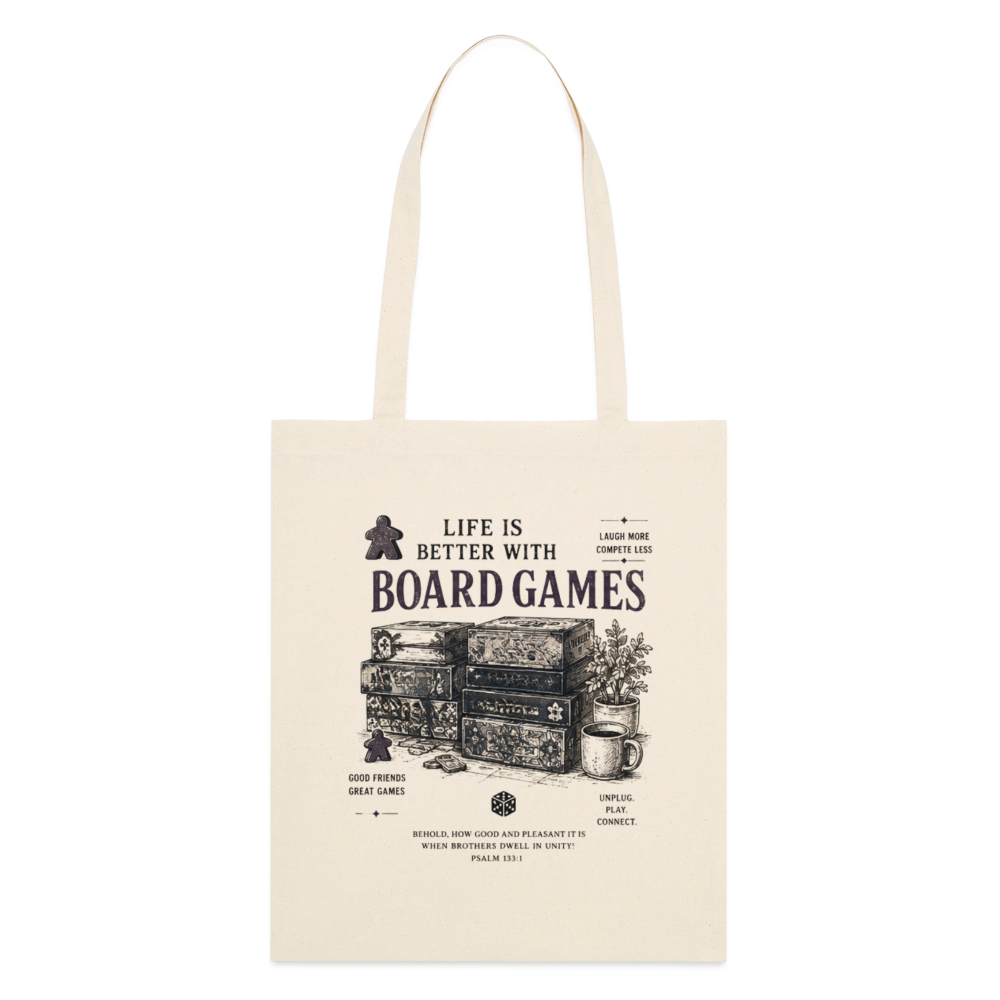 Life Is Better With Board Games, Stoffbeutel aus Bio-Baumwolle - Natur