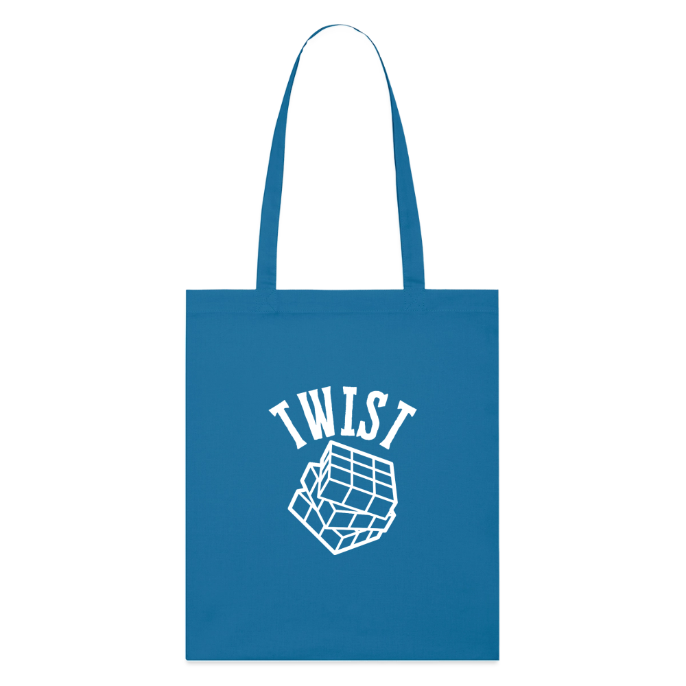 Zauberwürfel-Twist, Stoffbeutel aus Bio-Baumwolle - royal blue