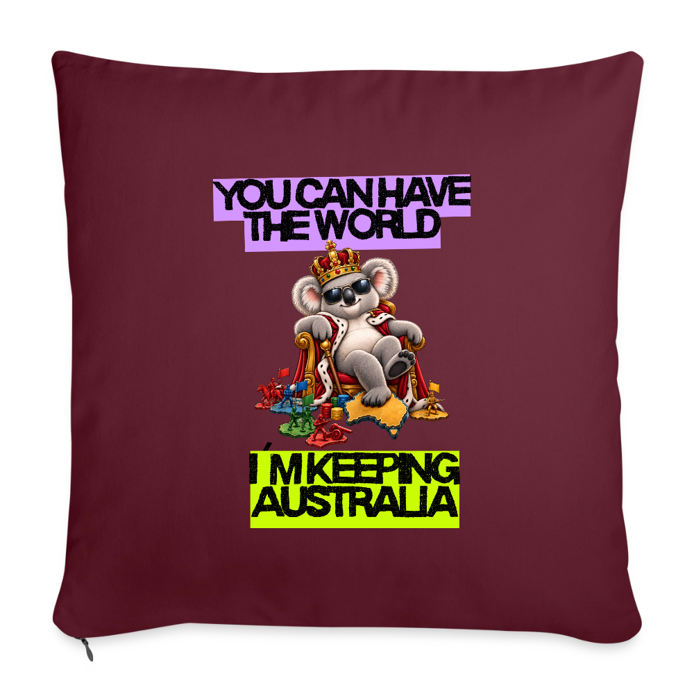 Keeping Australia - Sofakissen mit Füllung 44 x 44 cm - Burgunderrot