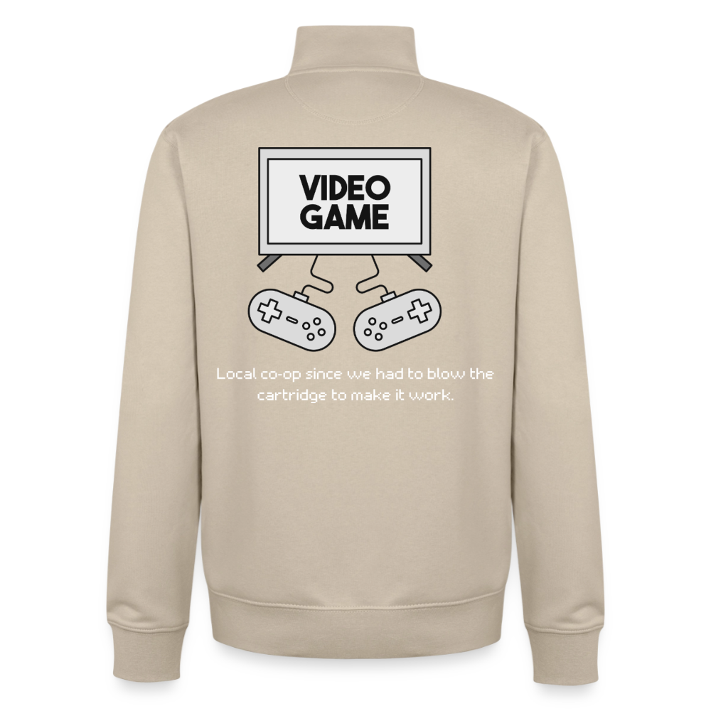 Blow the Cartridge, unisex Sweatshirt-Zipper aus Bio-Baumwollgemisch - desert dust
