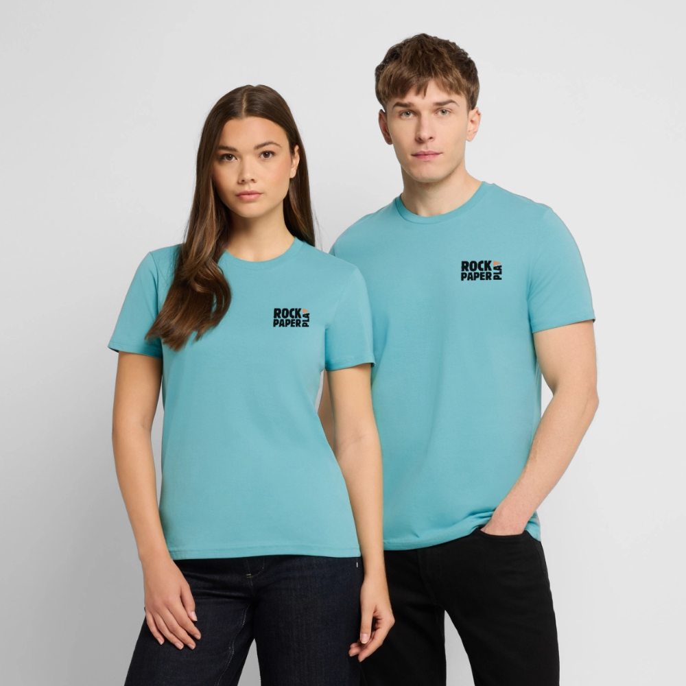 Space Frontier, unisex T-Shirt aus Bio-Baumwolle - Pastelltürkis