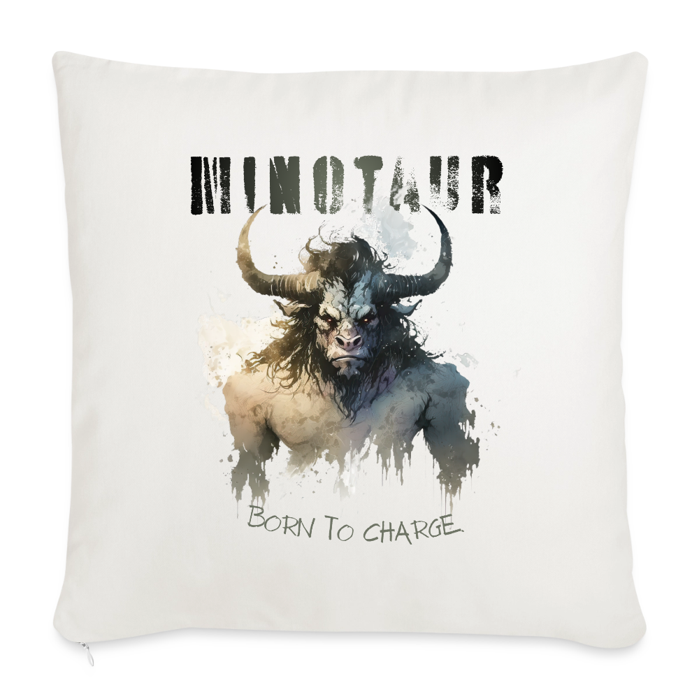 Minotaur – Born to Charge - Sofakissen mit Füllung 44 x 44 cm - Naturweiß 