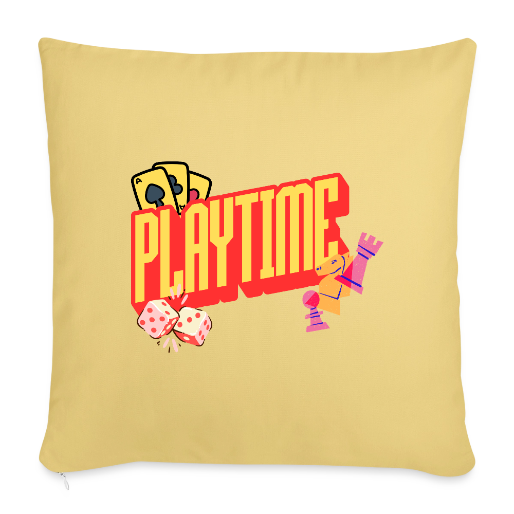 PLAYTIME - Sofakissen mit Füllung 44 x 44 cm - Hellgelb