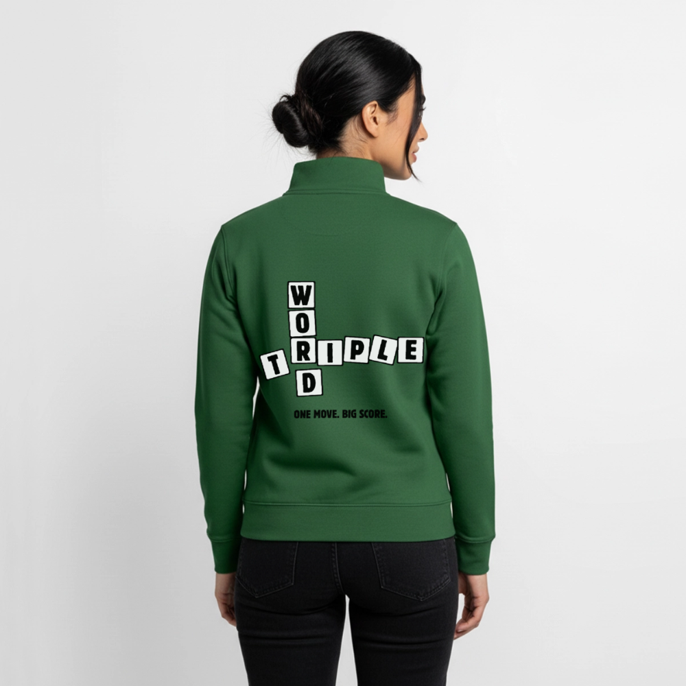 Every Letter Counts, unisex Sweatshirt-Jacke aus Bio-Baumwollgemisch - bottle green