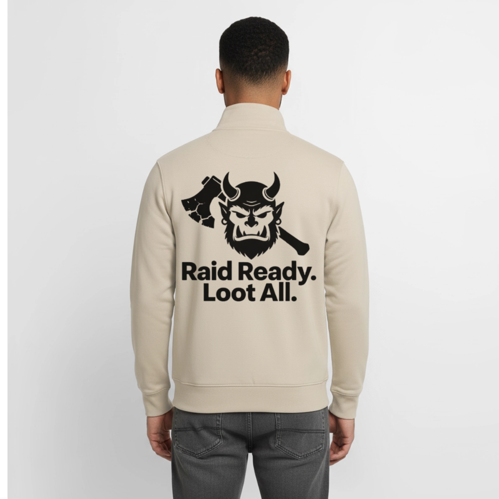 Loot Goblin Mode, unisex Sweatshirt-Jacke aus Bio-Baumwollgemisch - desert dust