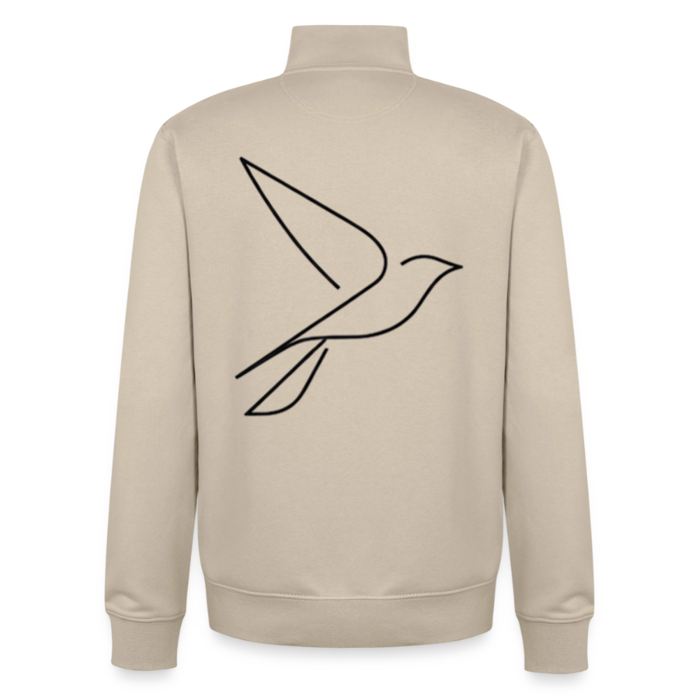 Take Flight, unisex Sweatshirt-Jacke aus Bio-Baumwollgemisch - desert dust