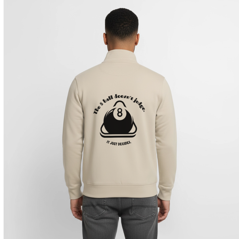 8-Ball Decides, unisex Sweatshirt-Jacke aus Bio-Baumwollgemisch - desert dust