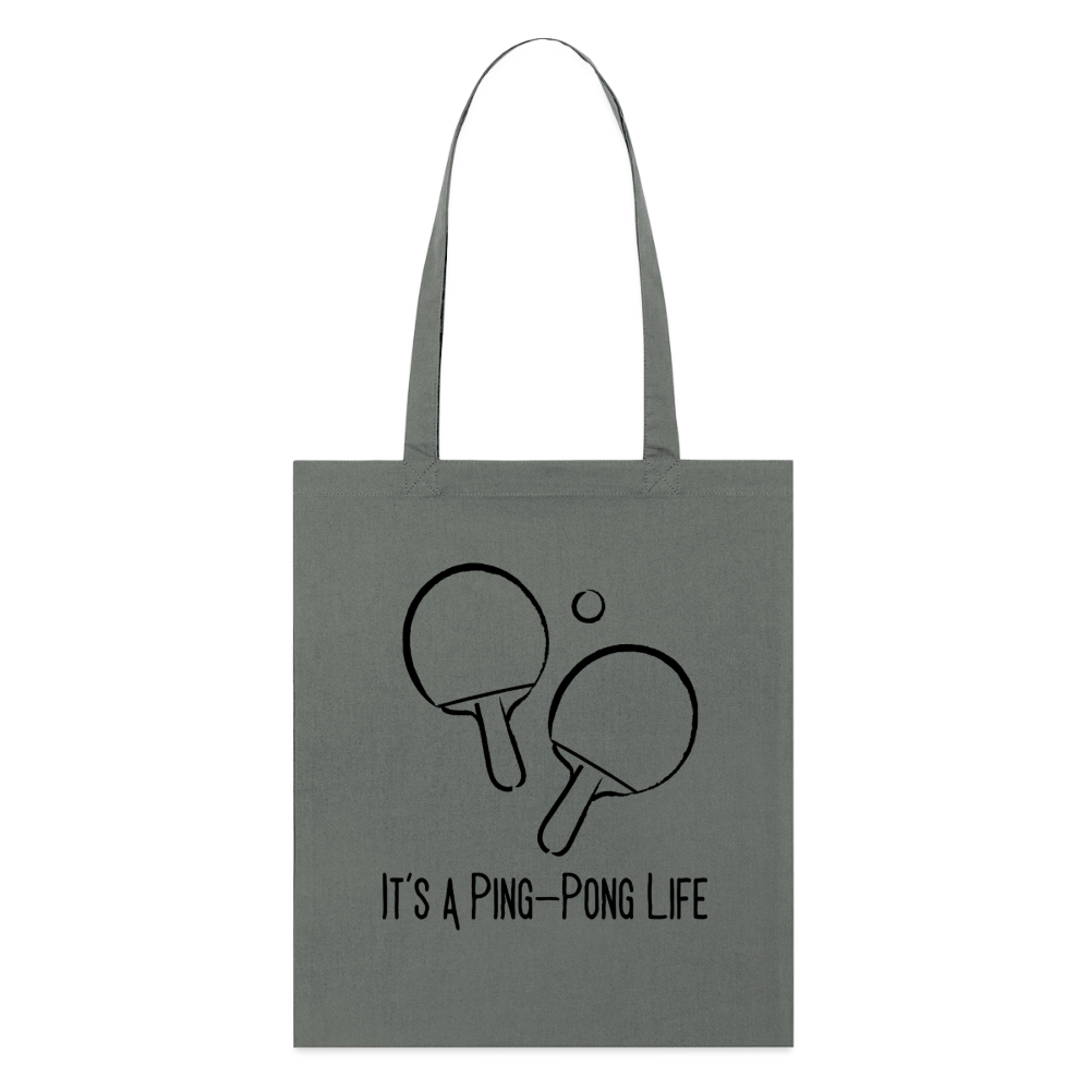 Ping-Pong Life, Stoffbeutel aus Bio-Baumwolle - anthracite