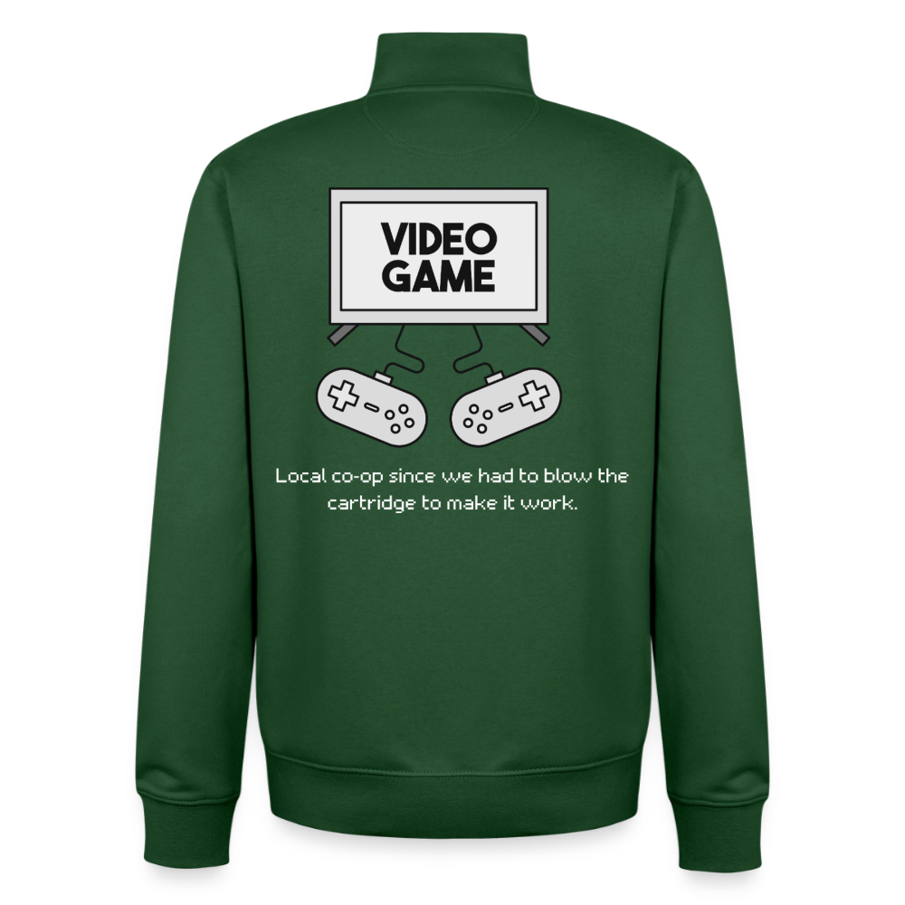 Blow the Cartridge, unisex Sweatshirt-Zipper aus Bio-Baumwollgemisch - bottle green