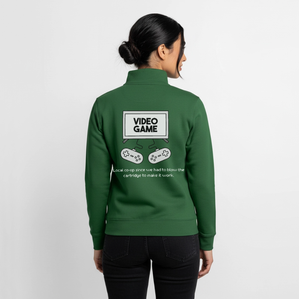 Blow the Cartridge, unisex Sweatshirt-Zipper aus Bio-Baumwollgemisch - bottle green