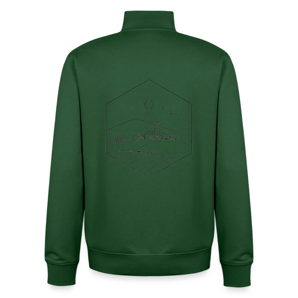 Settle & Build, unisex Sweatshirt-Jacke aus Bio-Baumwollgemisch - bottle green