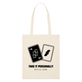 Draw Four – We’re Still Friends, Stoffbeutel aus Bio-Baumwolle - soft Ecru
