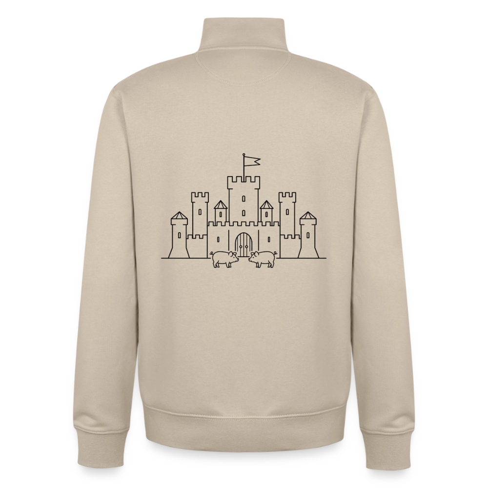 Quiet Strategy, unisex Sweatshirt-Jacke aus Bio-Baumwollgemisch - desert dust