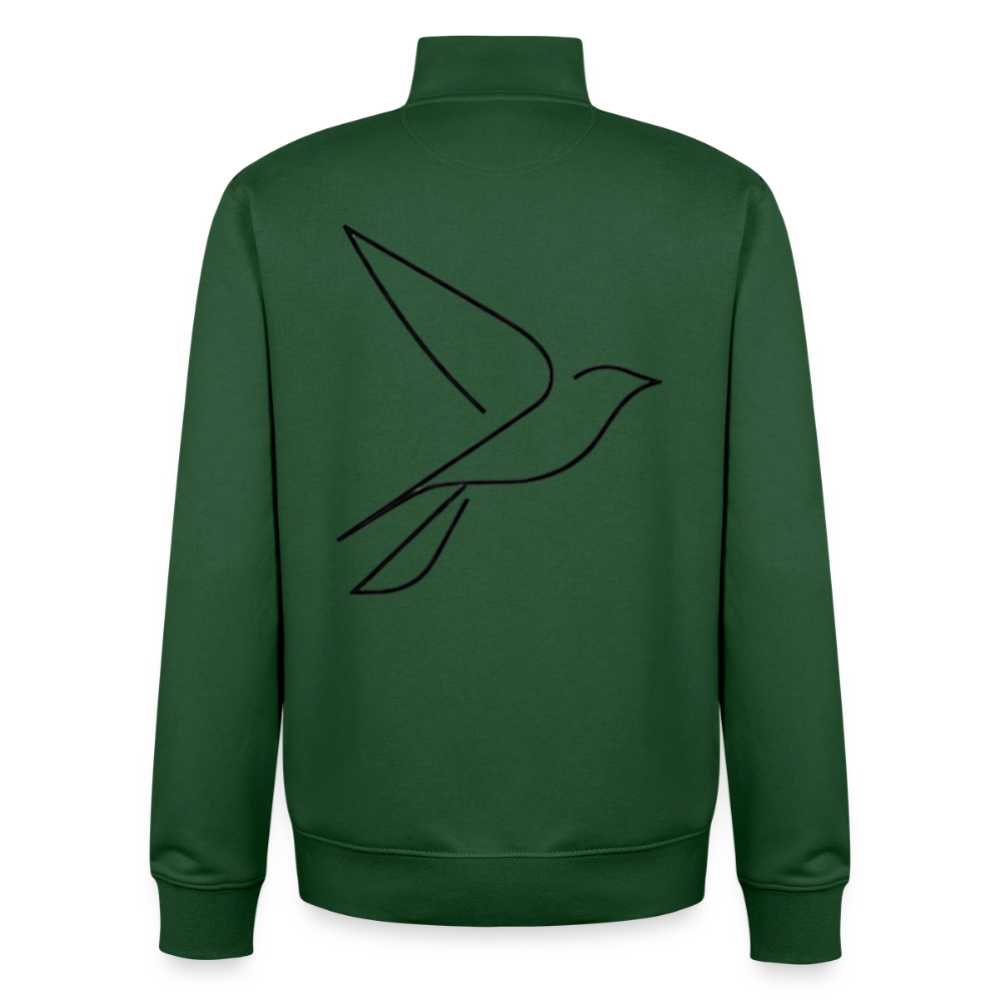 Take Flight, unisex Sweatshirt-Jacke aus Bio-Baumwollgemisch - bottle green