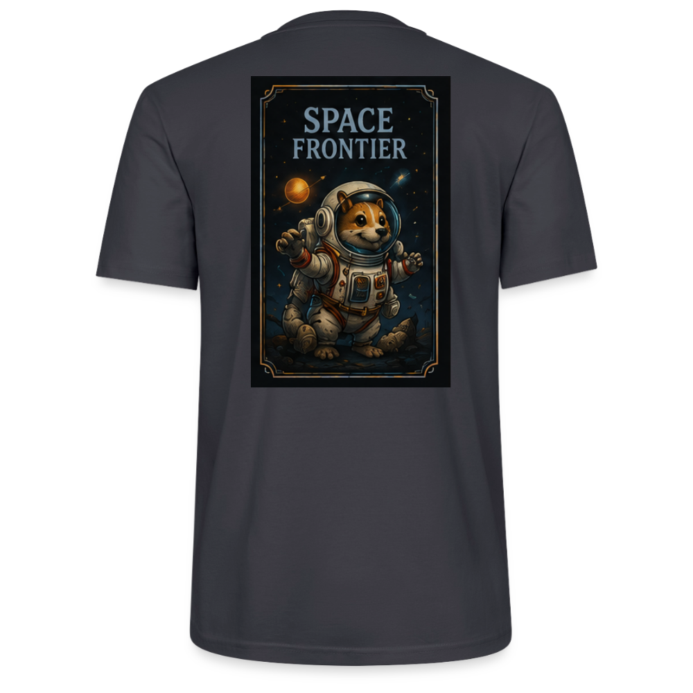 Space Frontier, unisex T-Shirt aus Bio-Baumwolle - Dunkles Graublau