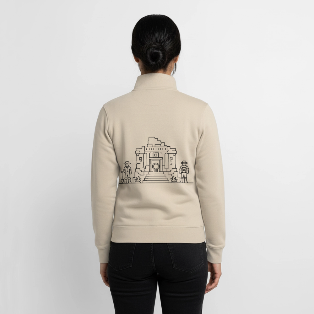 Hidden Ruins, unisex Sweatshirt-Jacke aus Bio-Baumwollgemisch - desert dust
