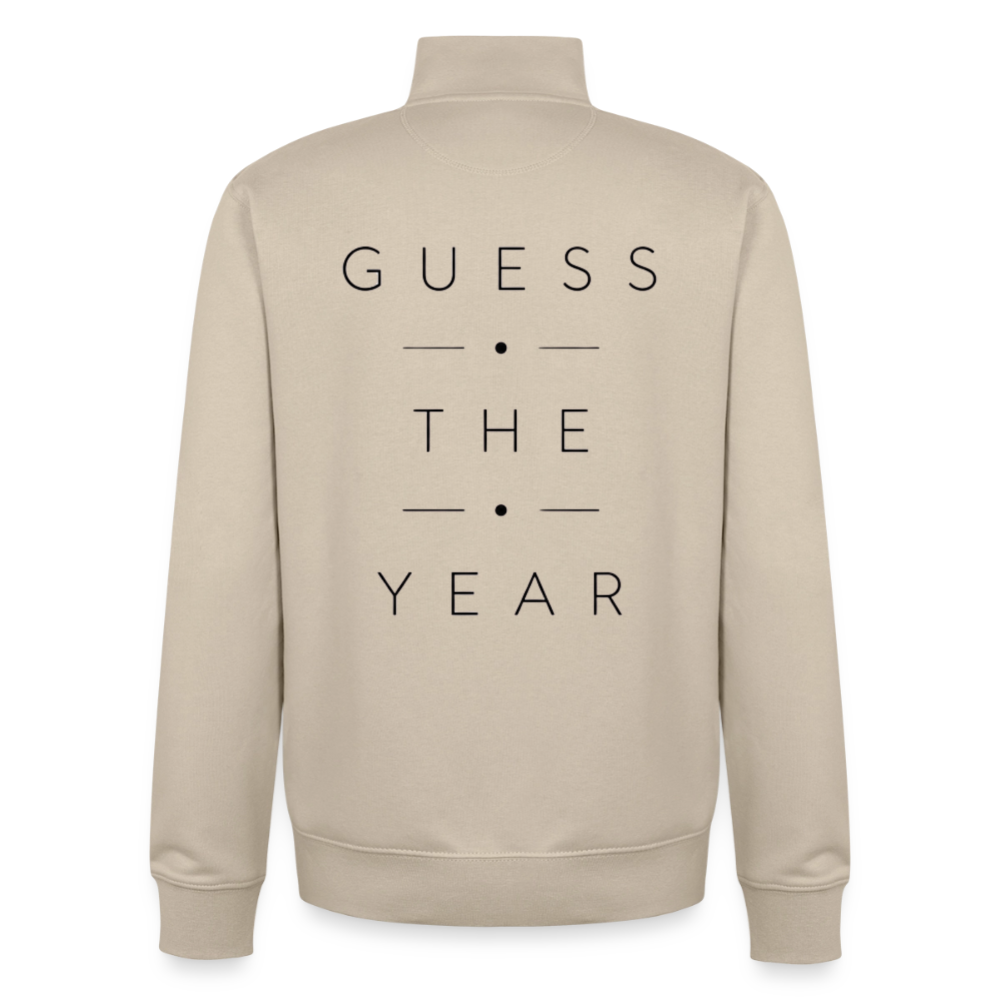 Guess the Year, unisex Sweatshirt-Jacke aus Bio-Baumwollgemisch - desert dust