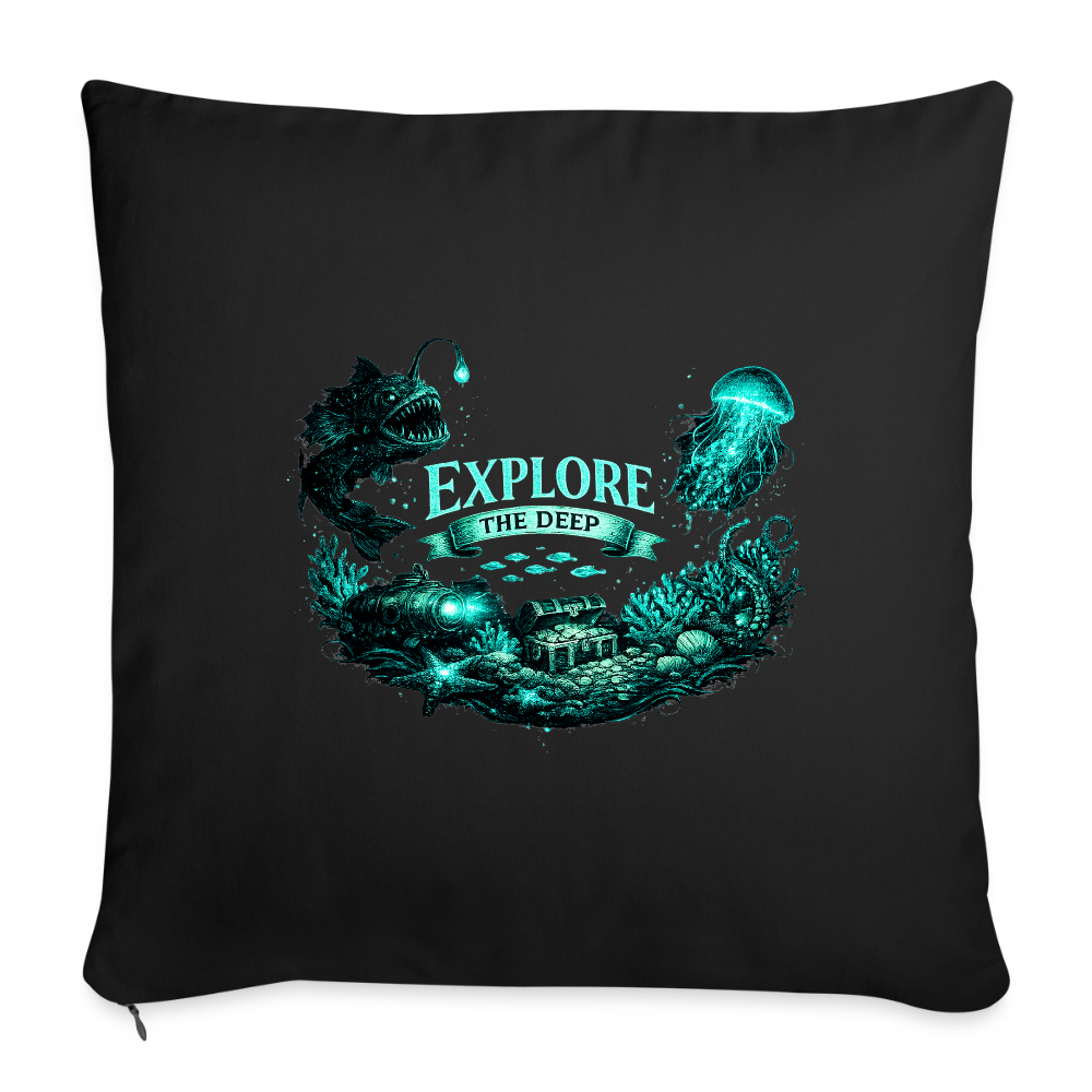 Bioluminescent Ocean - Sofakissen mit Füllung 44 x 44 cm - Schwarz