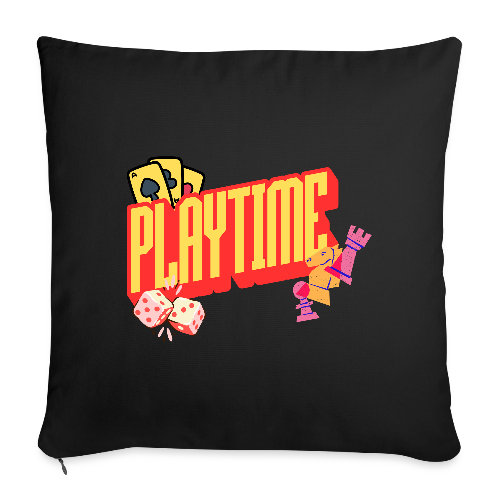PLAYTIME - Sofakissen mit Füllung 44 x 44 cm - Schwarz