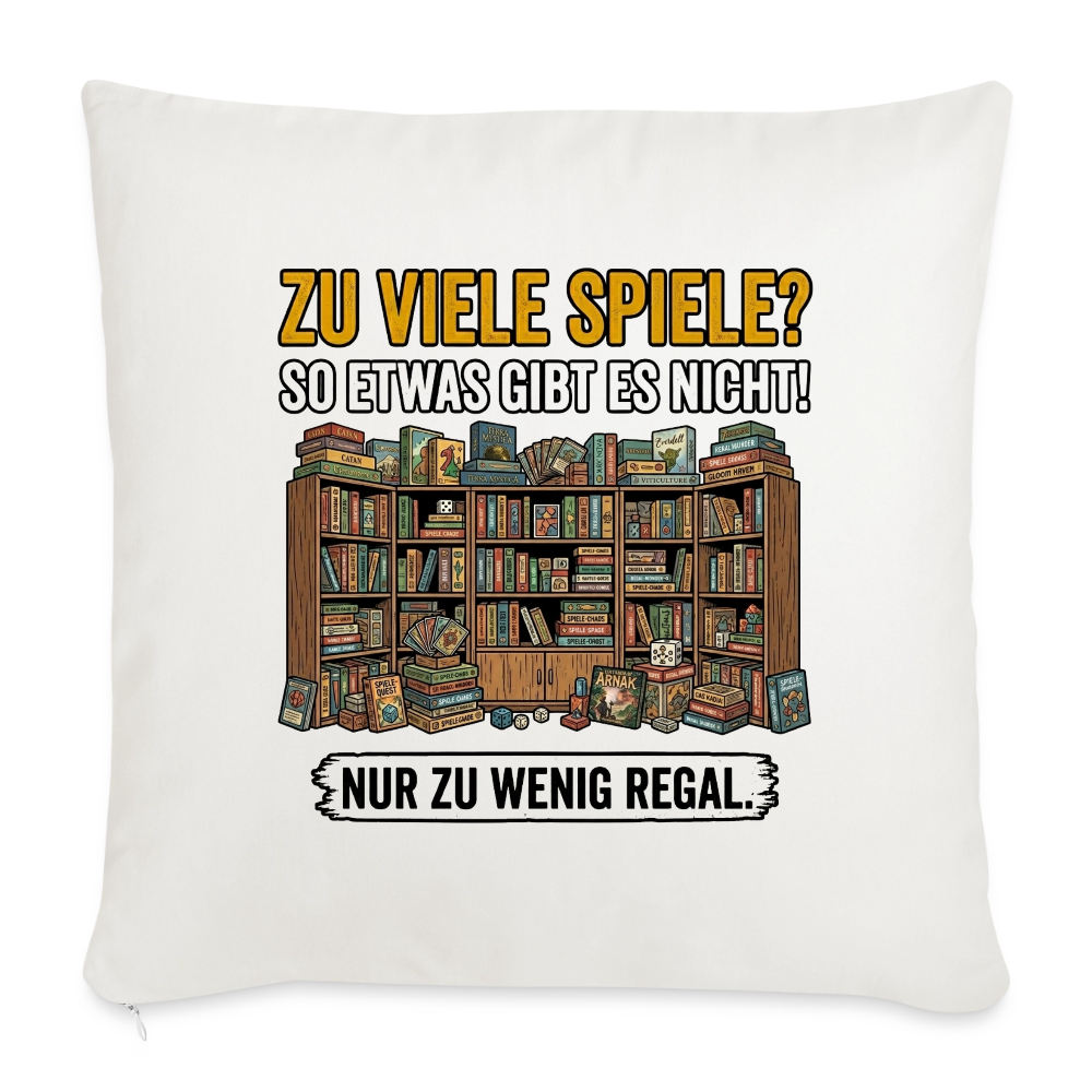 Zu viele Spiele? Zu wenig Regal.  - Sofakissen mit Füllung 44 x 44 cm - Naturweiß 