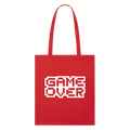 "GAME OVER"-Retro, Stoffbeutel aus Bio-Baumwolle - red