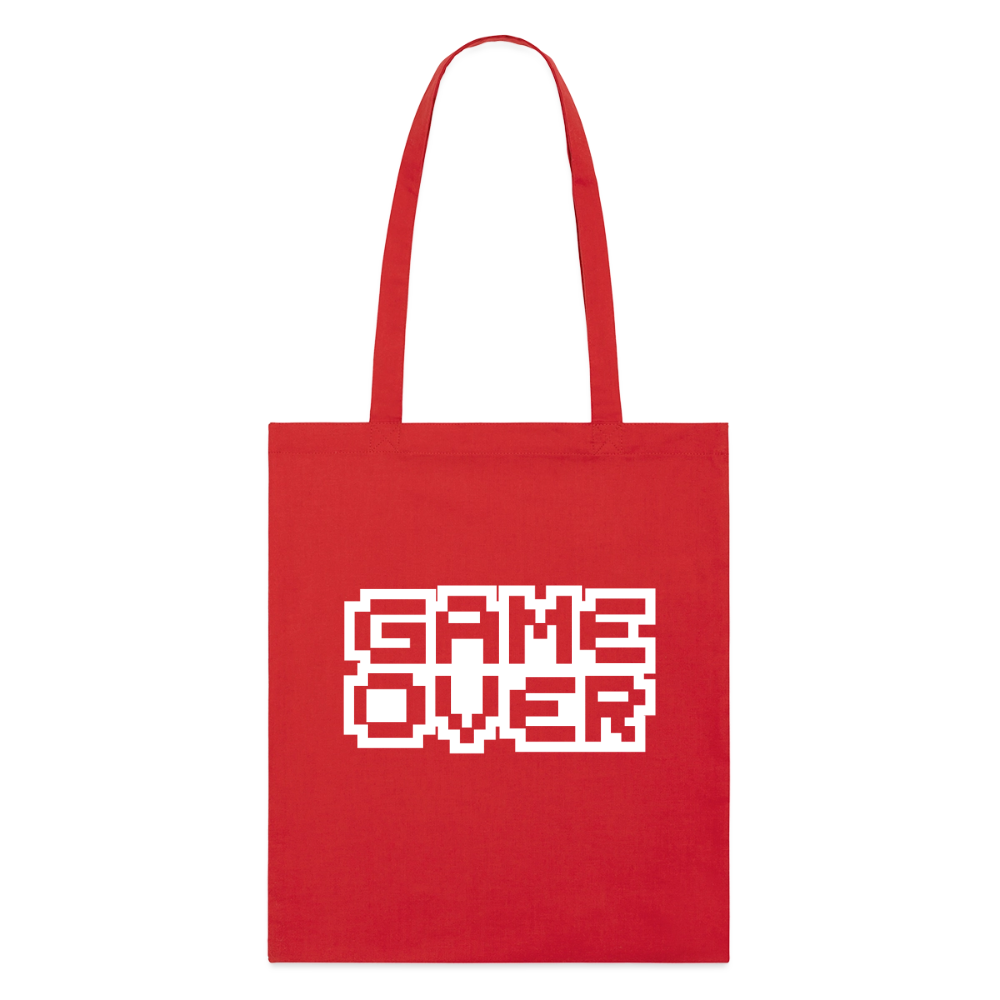 "GAME OVER"-Retro, Stoffbeutel aus Bio-Baumwolle - red