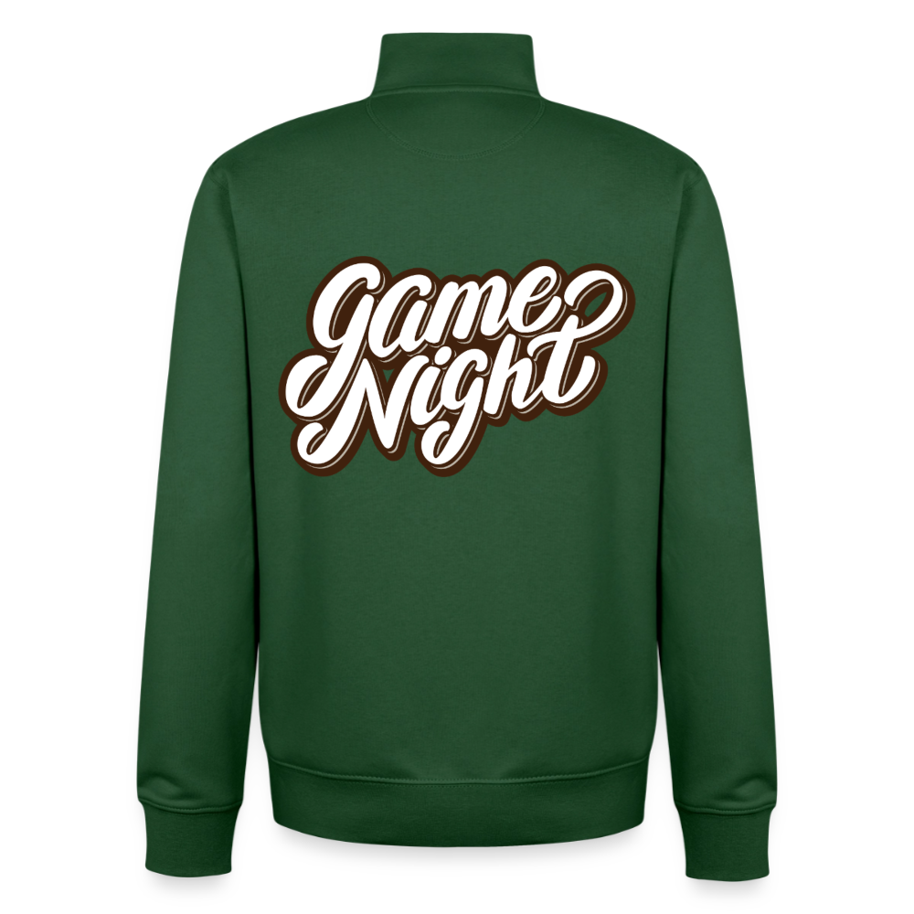 Game Night Classic, unisex Sweatshirt-Jacke aus Bio-Baumwollgemisch - bottle green