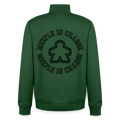 Meeple in Charge, unisex Sweatshirt-Jacke aus Bio-Baumwollgemisch - bottle green