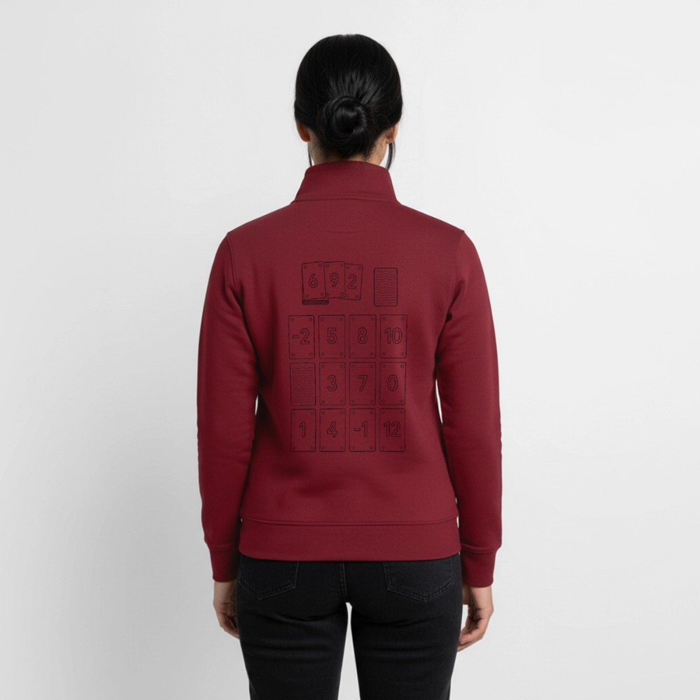Low Wins, unisex Sweatshirt-Jacke aus bio-Baumwolle - burgundy