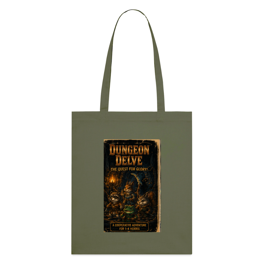 Dungeon Delve, Stoffbeutel aus Bio-Baumwolle - Khaki