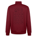 Low Wins, unisex Sweatshirt-Jacke aus bio-Baumwolle - burgundy