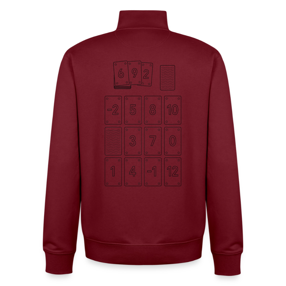 Low Wins, unisex Sweatshirt-Jacke aus bio-Baumwolle - burgundy