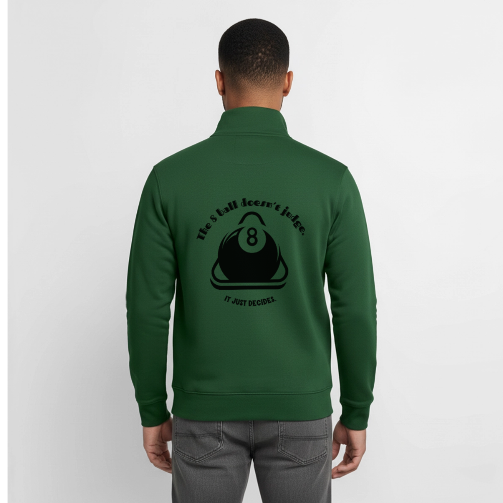 8-Ball Decides, unisex Sweatshirt-Jacke aus Bio-Baumwollgemisch - bottle green