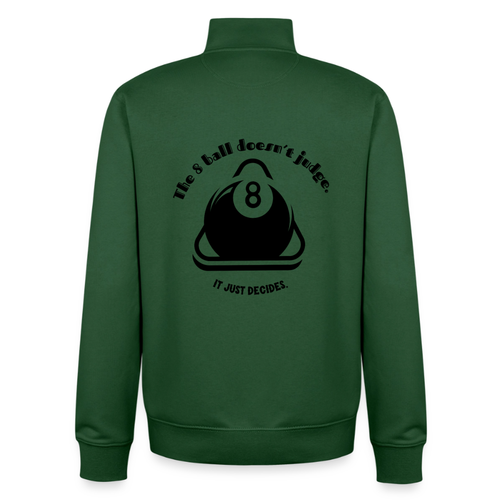 8-Ball Decides, unisex Sweatshirt-Jacke aus Bio-Baumwollgemisch - bottle green