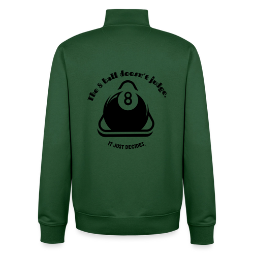 8-Ball Decides, unisex Sweatshirt-Jacke aus Bio-Baumwollgemisch - bottle green