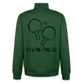 Ping-Pong Life, unisex Sweatshirt-Jacke aus Bio-Baumwollgemisch - bottle green