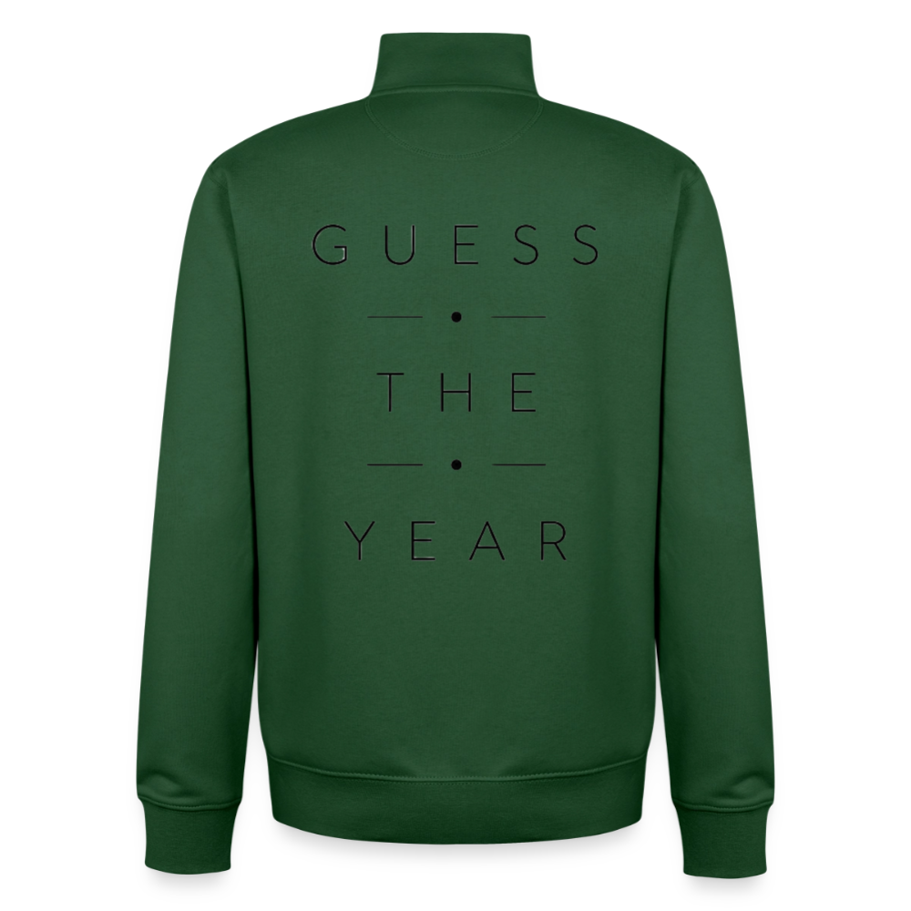 Guess the Year, unisex Sweatshirt-Jacke aus Bio-Baumwollgemisch - bottle green