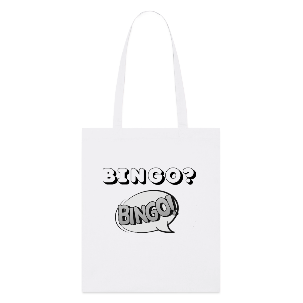 Bingo? Bingo!  Stoffbeutel aus Bio-Baumwolle - white