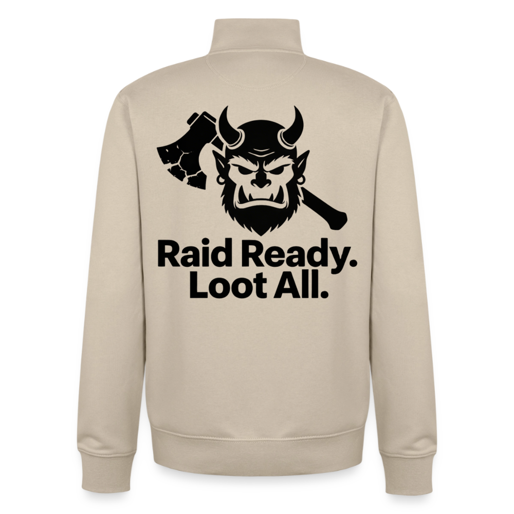 Loot Goblin Mode, unisex Sweatshirt-Jacke aus Bio-Baumwollgemisch - desert dust