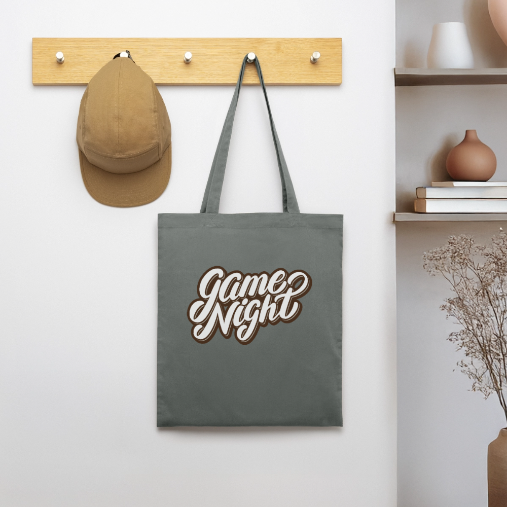 Game Night Classic, Stoffbeutel aus Bio-Baumwolle - anthracite