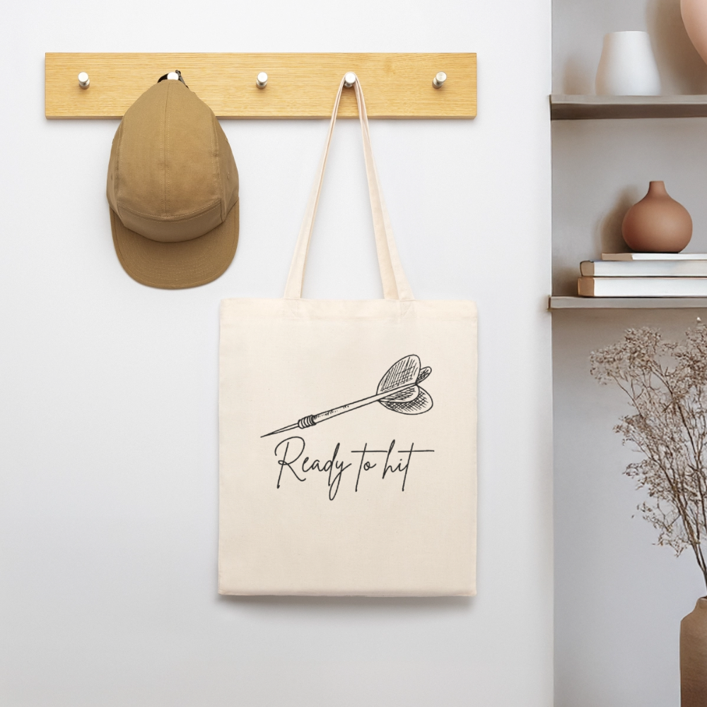 Dart Ready, Stoffbeutel aus Bio-Baumwolle - soft Ecru